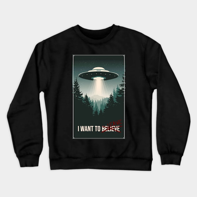 I WANT TO BE - LEAVE Crewneck Sweatshirt by INLE Designs